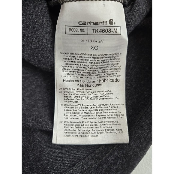 Carhartt Men's XL Loose Fit Dark Gray Born from the Railroad Short Sleeve Tee - Picture 7 of 10